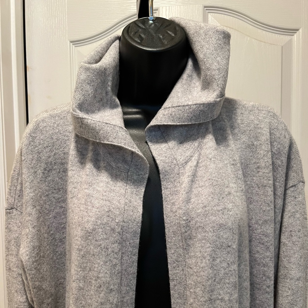 Cashmere Gray Cardigan w Hood